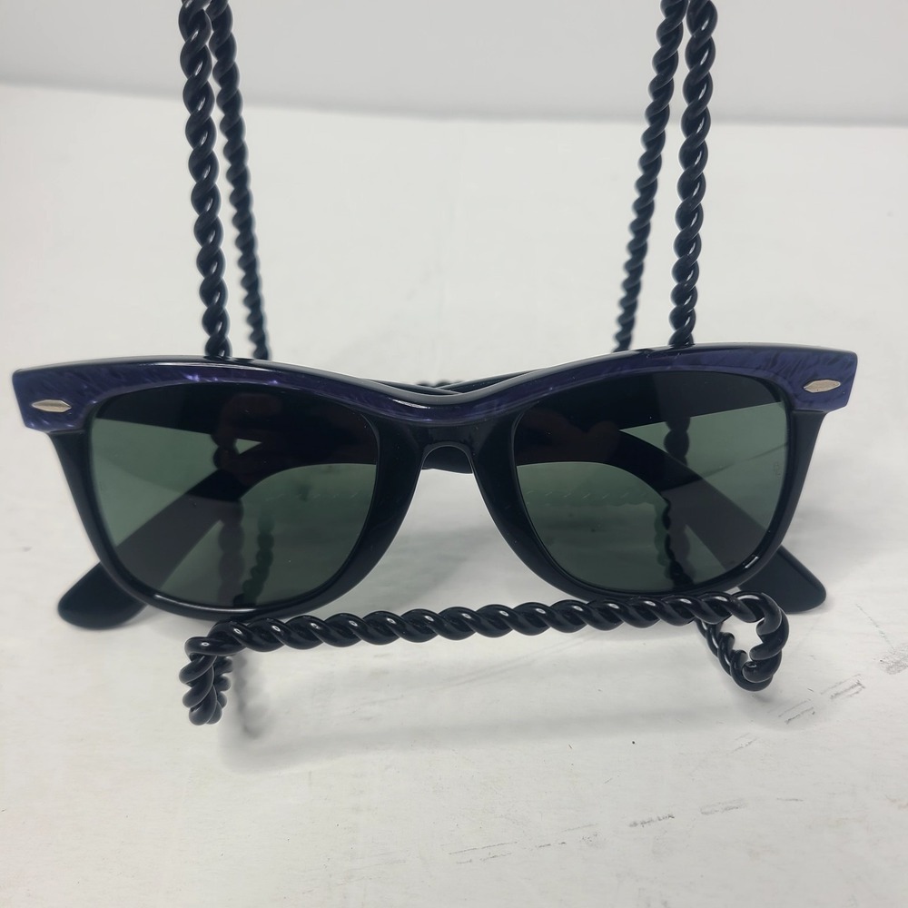 Vtg‎ Ray-Ban Bausch & Lomb Wayfarer Street Neat Purple Iridescent Sunglasses 80s